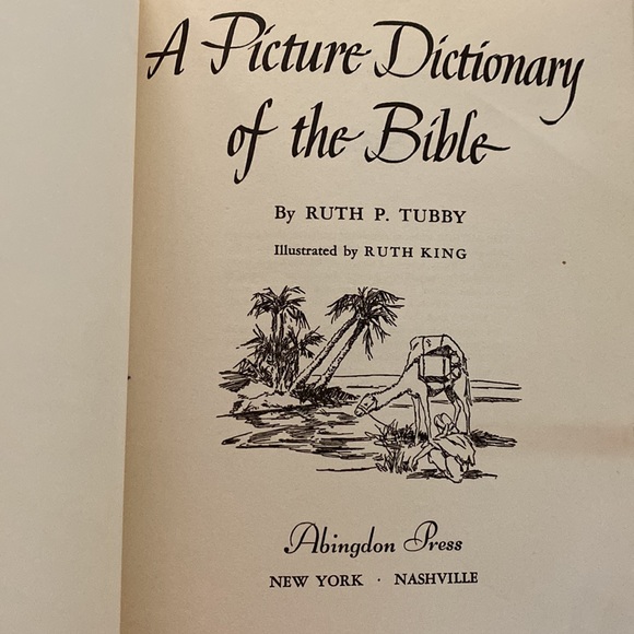 1949, A Picture Dictionary of the Bible Hardcover Book by Ruth P. Tubby. - Picture 6 of 14